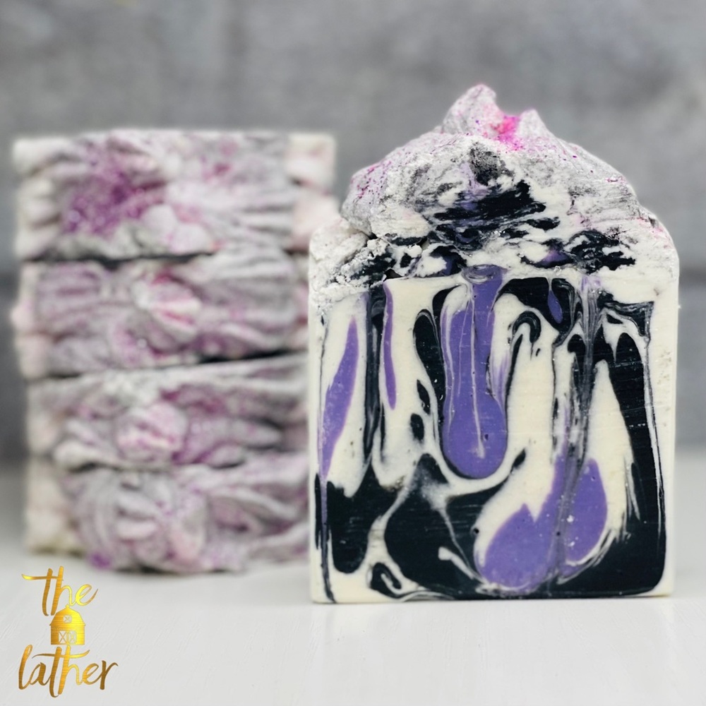 Lavender Charcoal Goat Milk & Cream Essential Oil Lather Bar